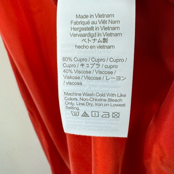 NWT J.Crew Size 12T Tall Orange Gwyneth Slip Dress Midi Cupro Viscose Blend - Picture 6 of 8